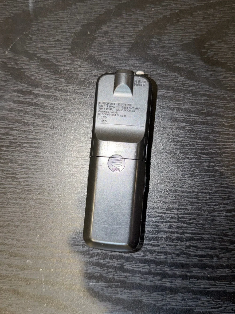 Tested Sony ICD-PX335 Digital IC Voice Recorder Black w/ MicroSD Slot